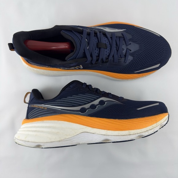 Saucony Navy Orange Hurricane 24 Running Shoes Men's Size 10 - Picture 4 of 9